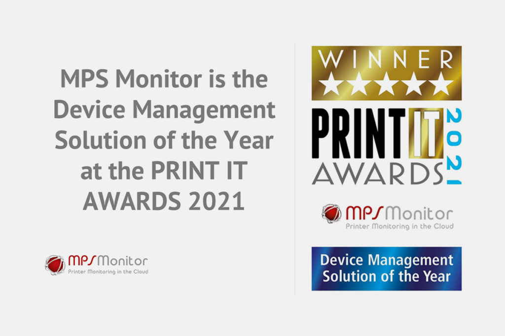MPS Monitor est la Solution de gestion des périphériques de l’année aux Print IT Awards 2021