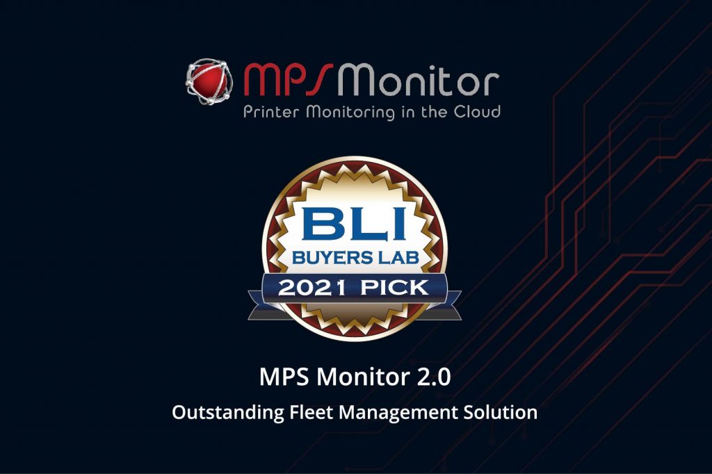 MPS Monitor 2.0 est récompensé au BLI 2021 Pick Award, en recevant le titre de la meilleure solution de gestion de flotte, décerné par Keypoint Intelligence